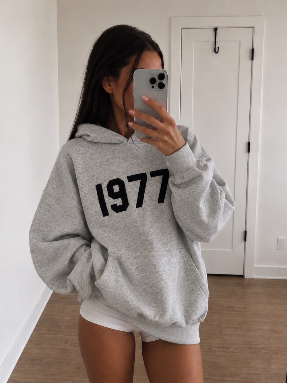 Fear of God Essentials 1977 Light Gray Hoodie